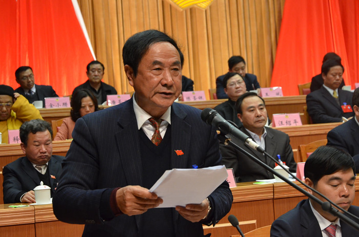 彪明满副主席主持会议汪立军委员作大会发言袁舜玲委员作大会发言许斌